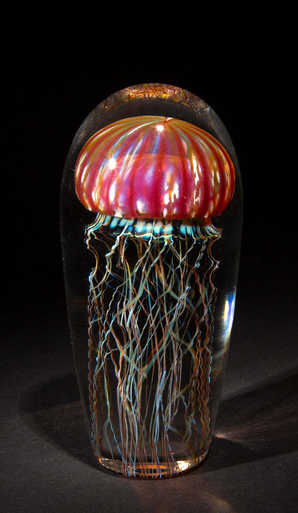 Jellyfish Sculpture, Golden Barberry Glass