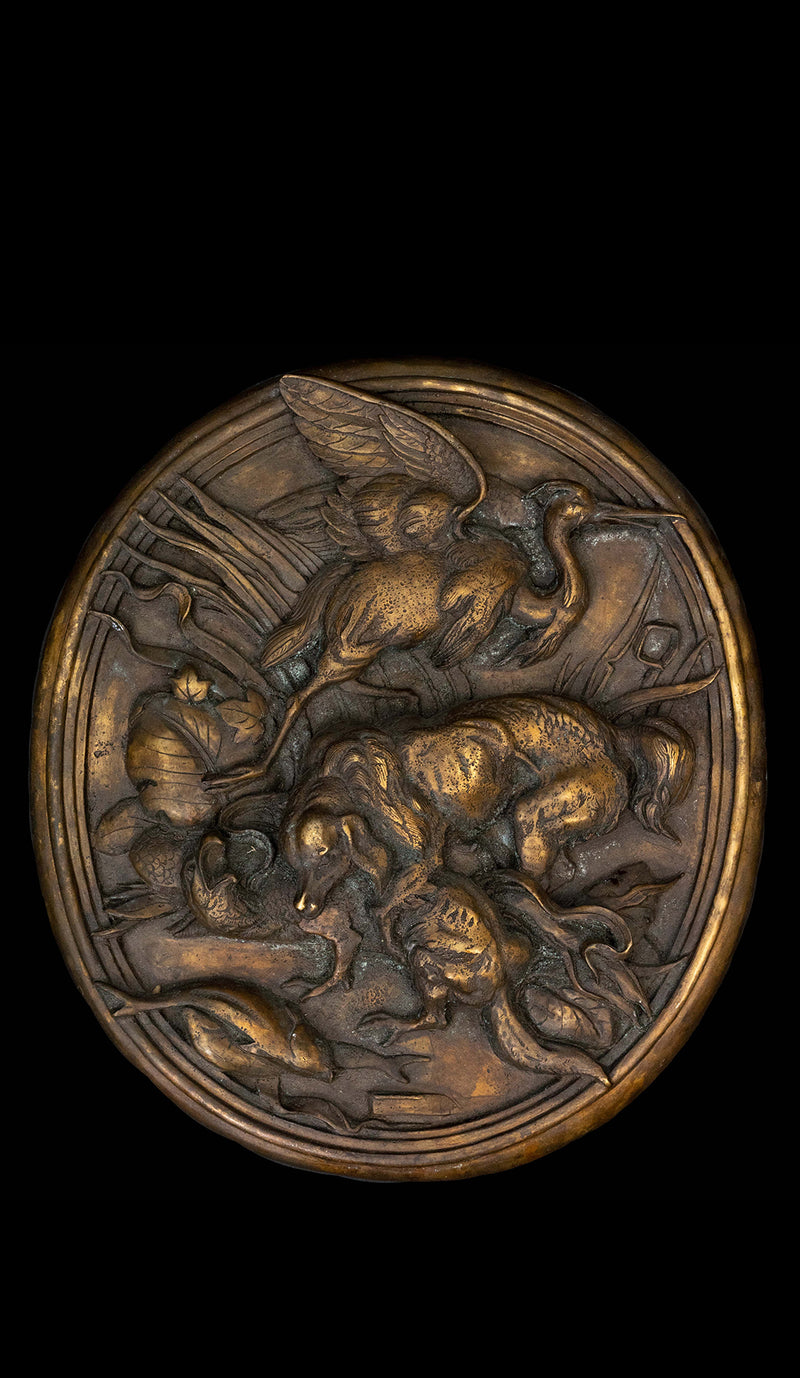 Bronze Hunting Plaque