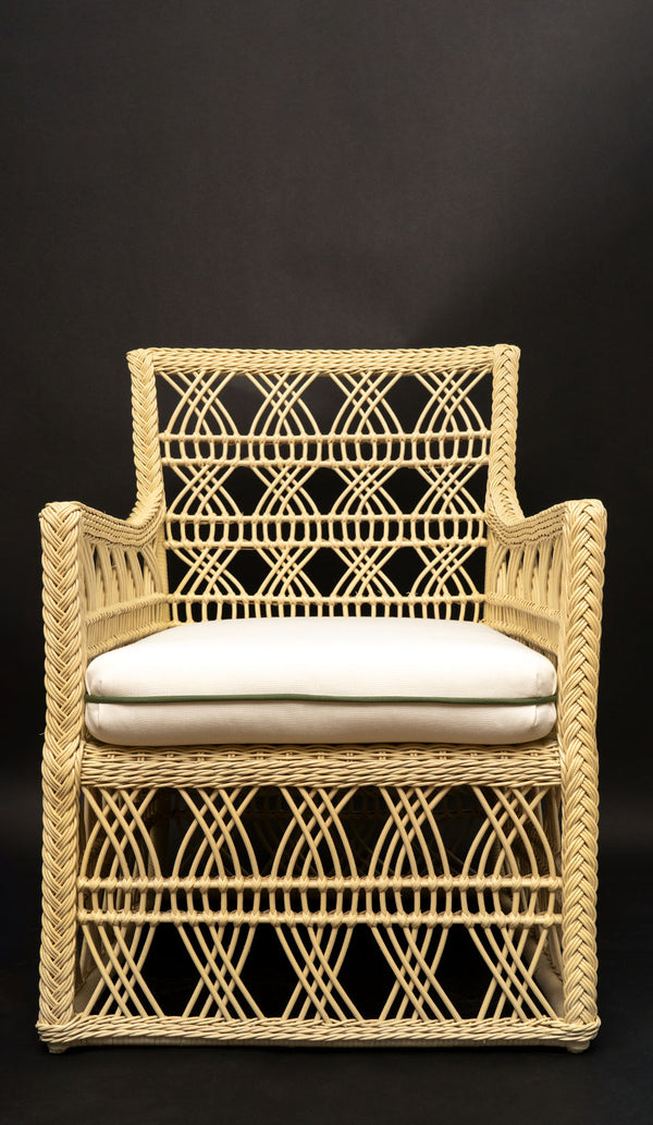 Rattan Trellis Chair by Creel and Gow