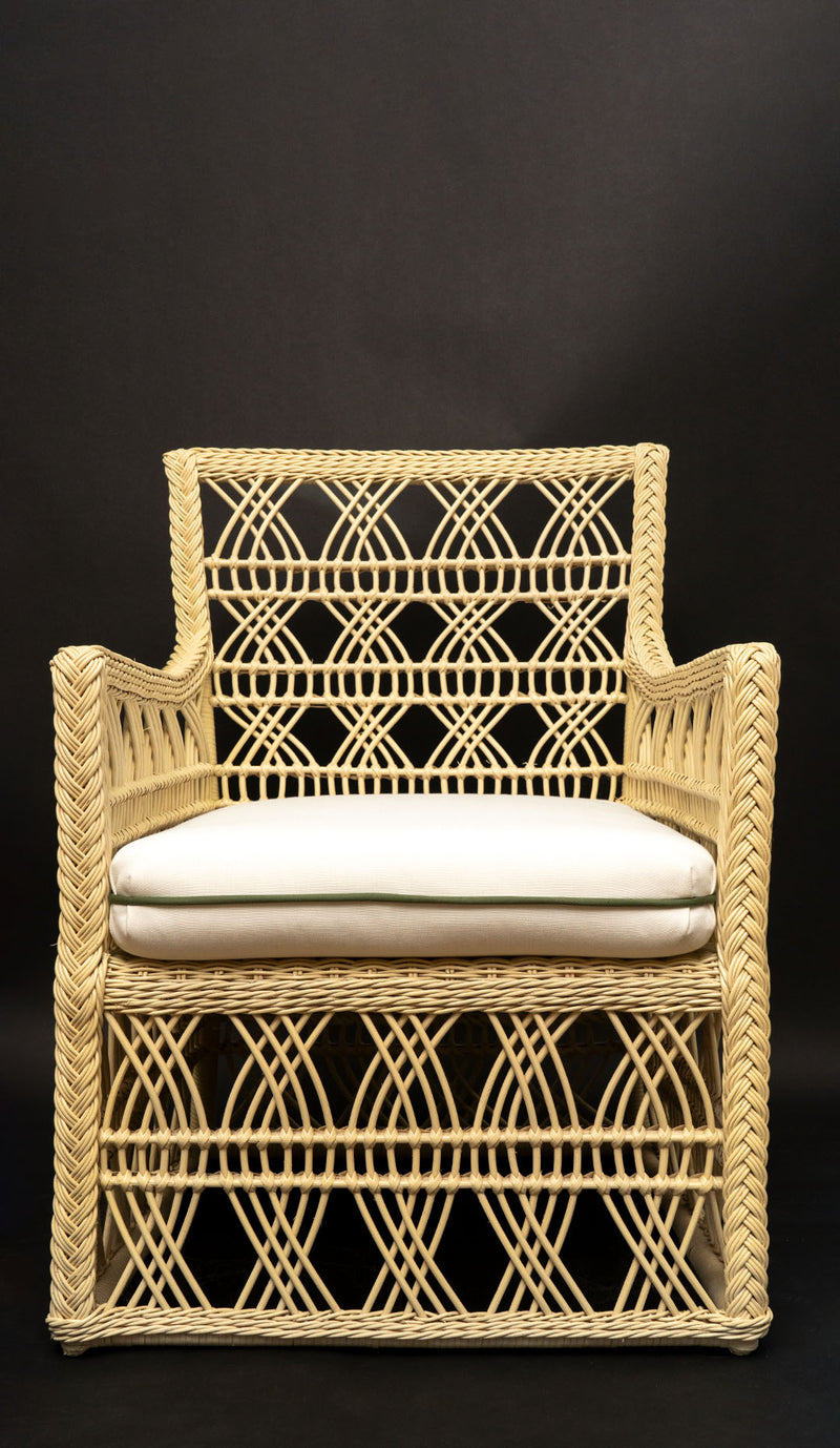 Rattan Trellis Chair by Creel and Gow