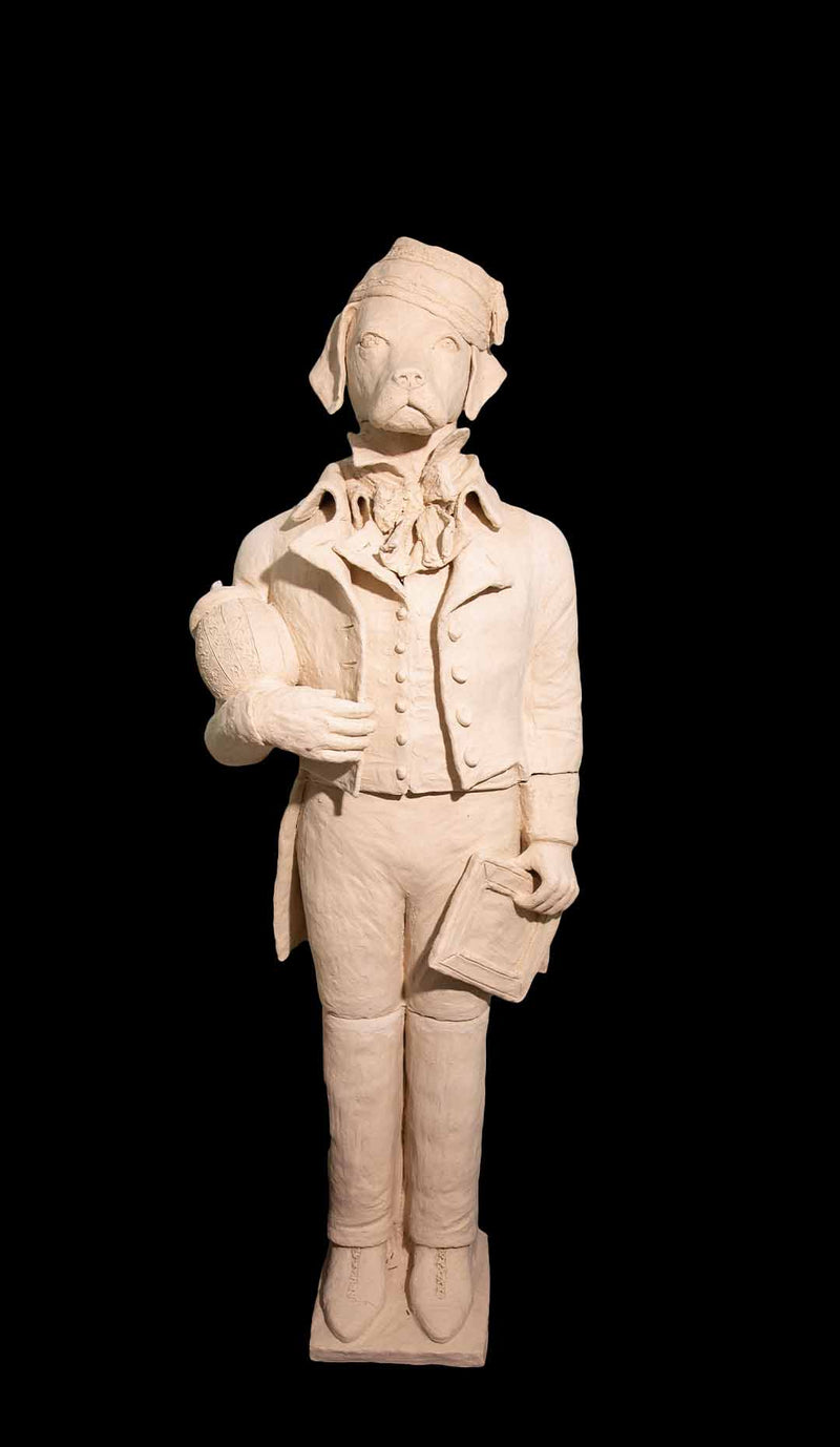 Anthropomorphic Terracotta of a Standing Dog
