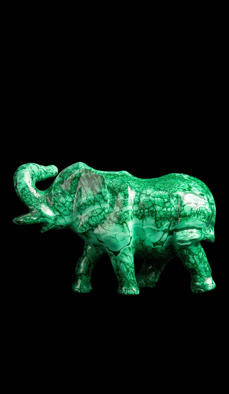 Large Malachite Elephant