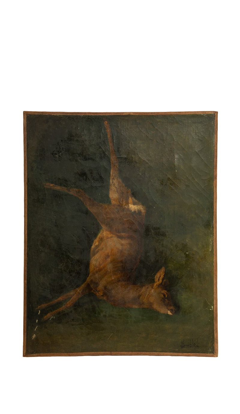 19th Century Louis-Charles Bombled — Nature Morte de Gibier (Deer)