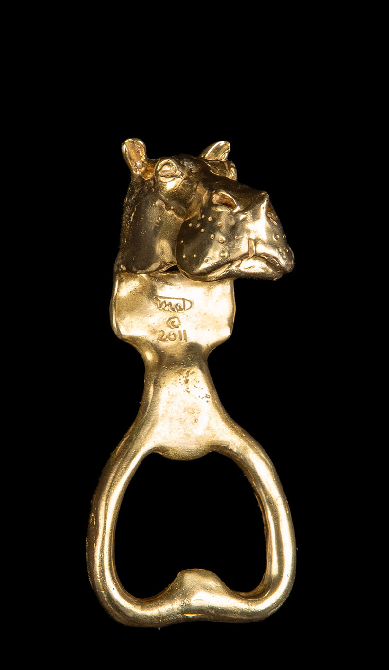 Brass Hippo Bottle Opener