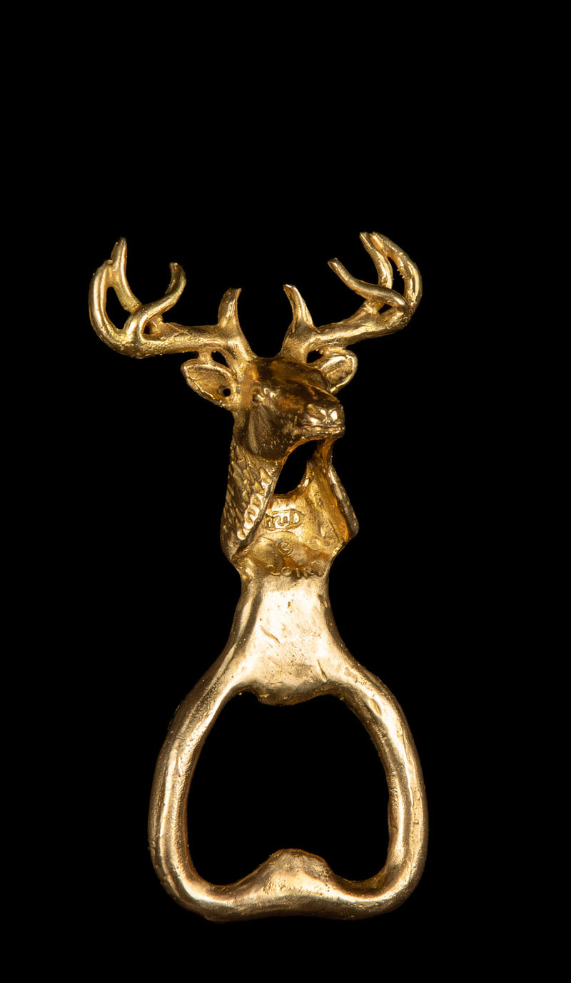 Brass Stag Bottle Opener