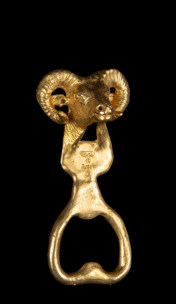 Brass Ram Bottle Opener