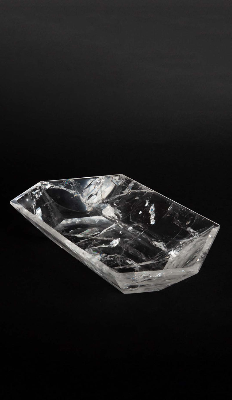 Rock Crystal Facetted Vide Poche