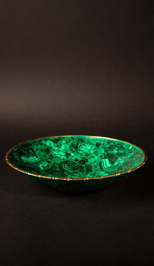 Malachite Bowl, 10.5"