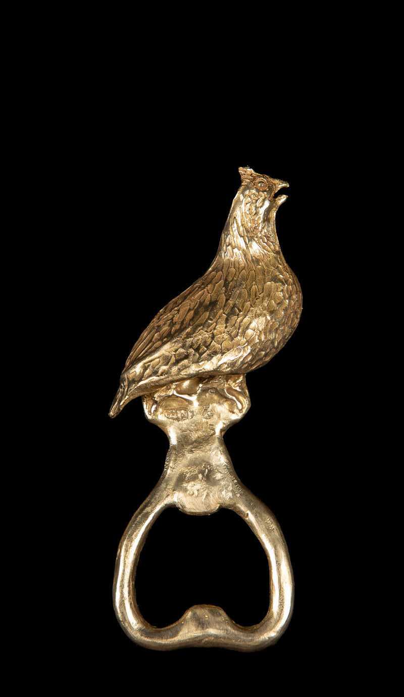 Brass Quail Bottle Opener