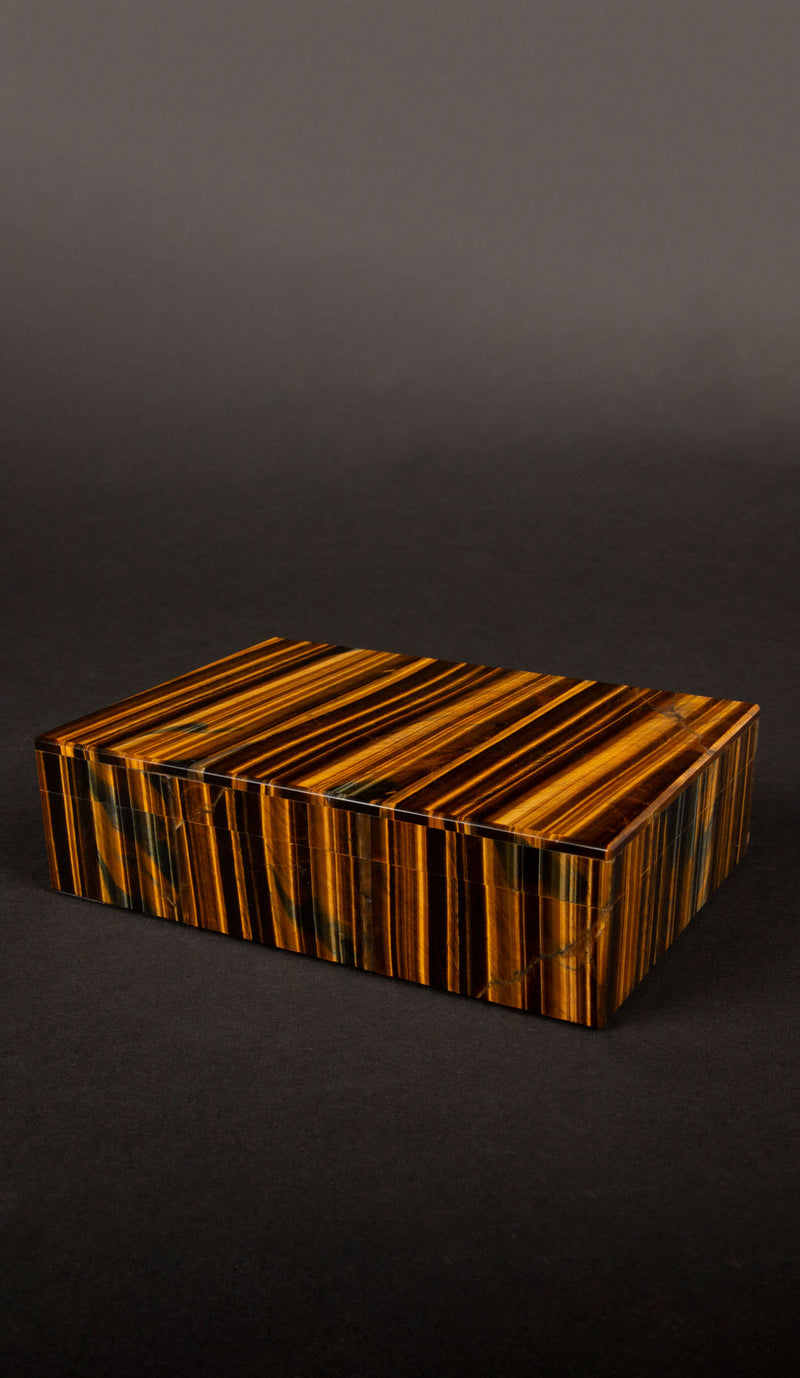Tiger's Eye Hinged Box