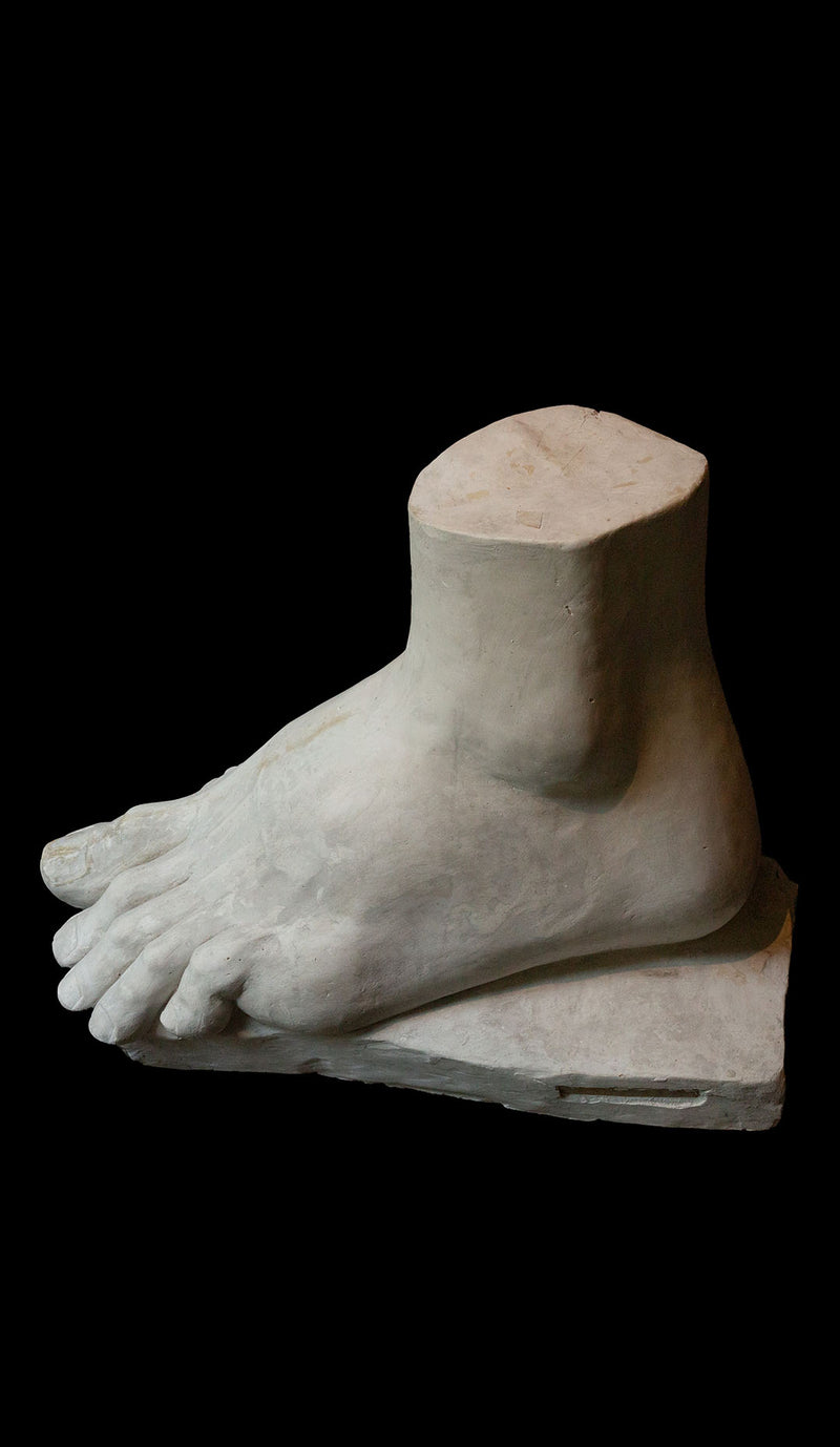 19th Century Colossal Plaster Foot Sculpture