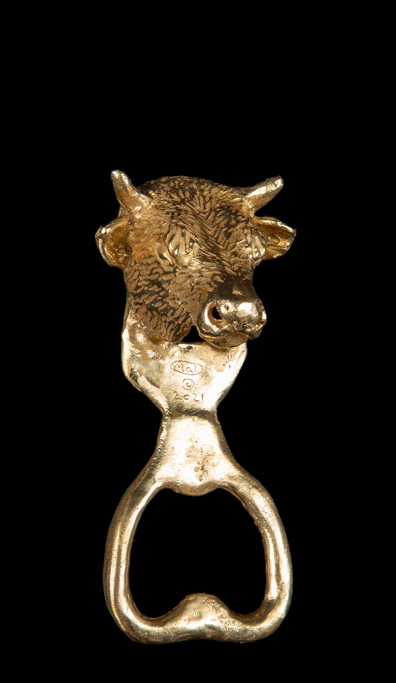 Brass Bull Bottle Opener
