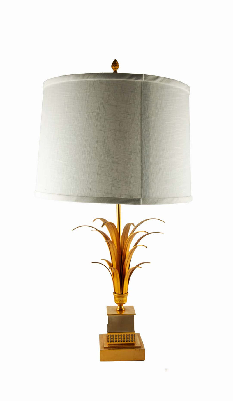 French Neoclassical Gilt Metal Table Lamp