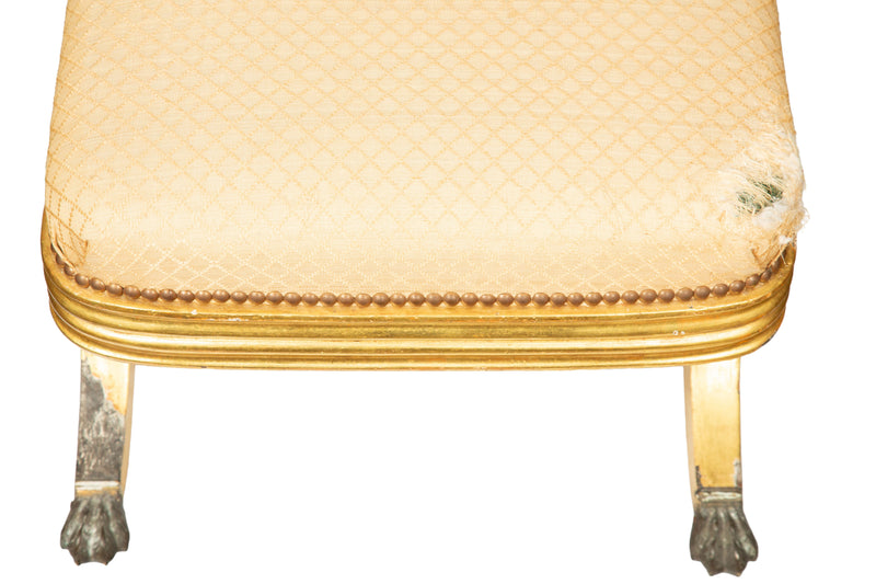 Fine French Empire Carved and Giltwood Méridienne, Circa 1810–1820