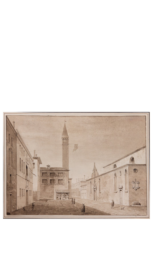 Italian Watercolor of Venice from the 19th Century