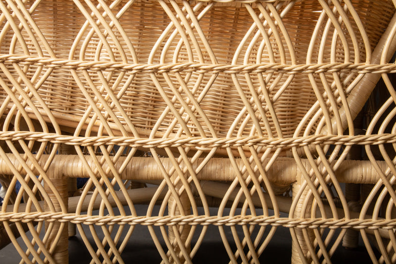 The Dana Wicker Scoop Chair by Creel and Gow