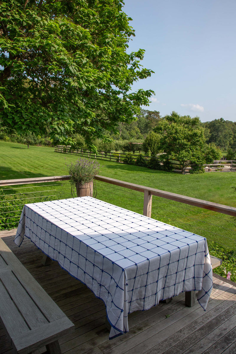 Tablecloth, Blue Pom-Pom