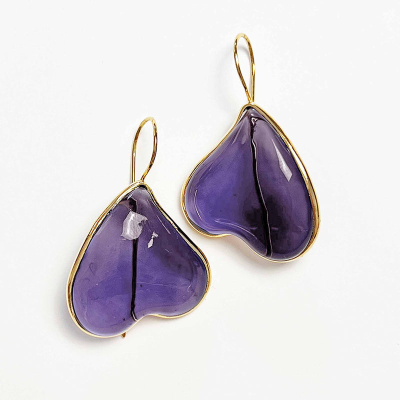 Clover Earrings, Orchid
