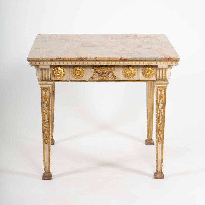 Neoclassicism in Balance: 18th Century Louis XVI Square Center Table