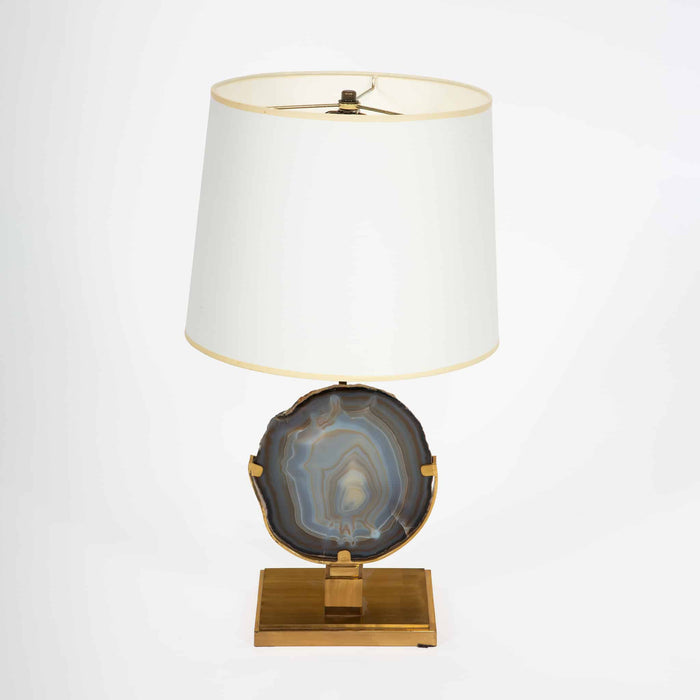 Formed by Nature, Finished in Brass: Mid Century Willy Daro Agate Lamp