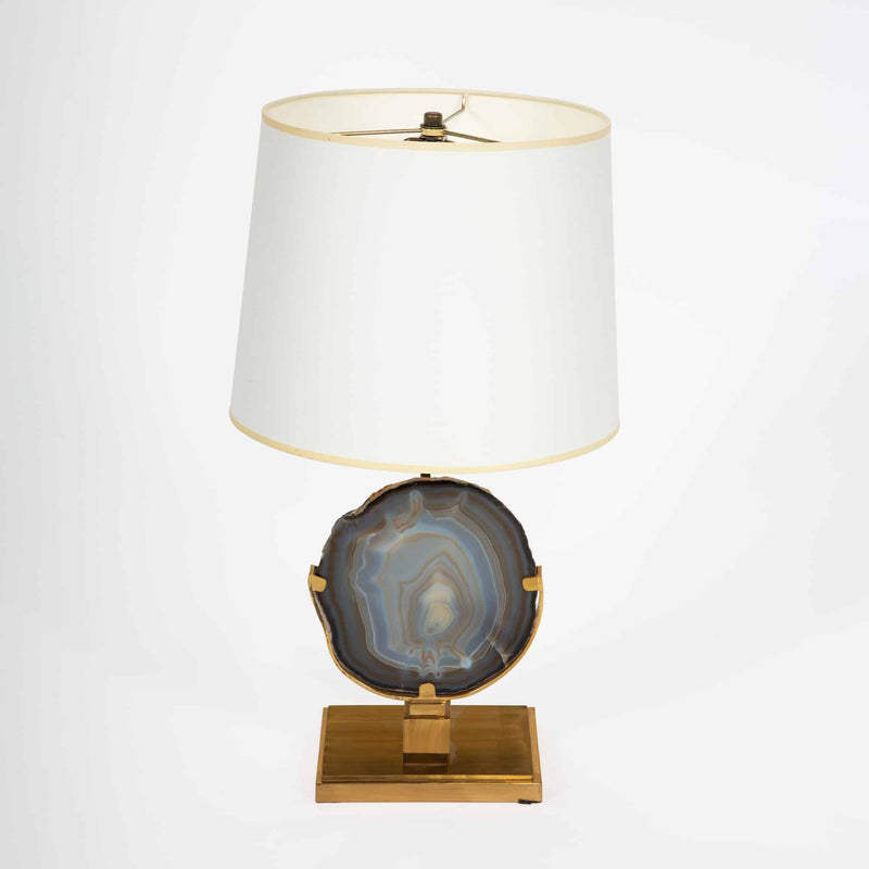 Formed by Nature, Finished in Brass: Mid Century Willy Daro Agate Lamp