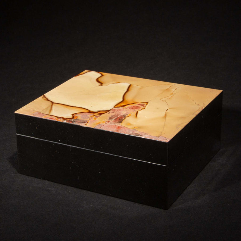 Polychrome Jasper Hinged Box, 4.25"