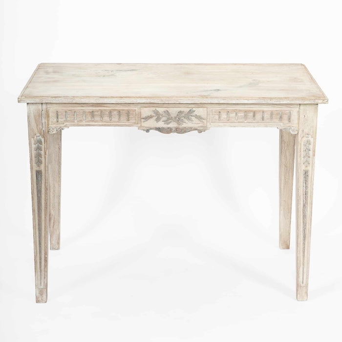 French Provincial Neoclassical White-Painted Table, 19th Century