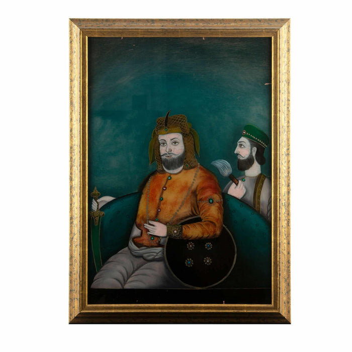 Anglo-Indian School: Églomisé Portrait, 19th Century