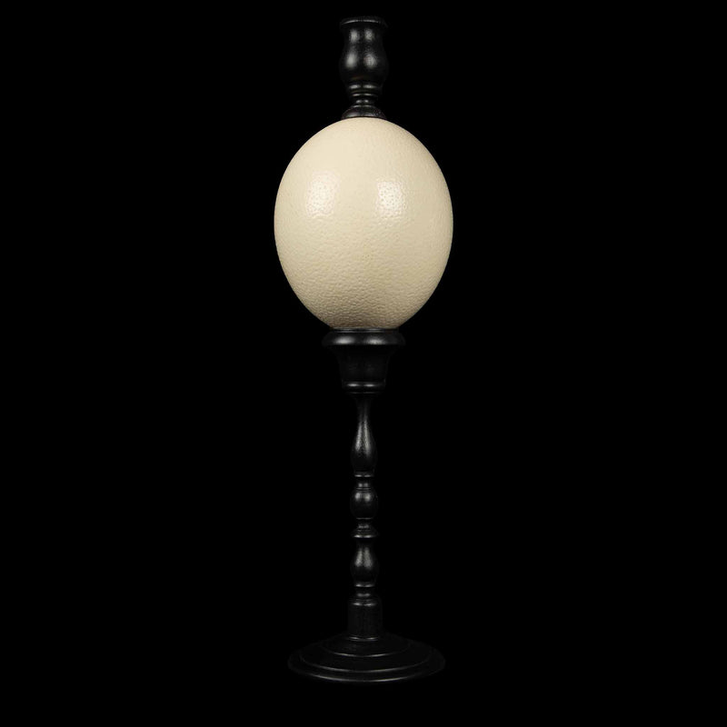 Mounted Ostrich Egg Candle Stick, 19" H