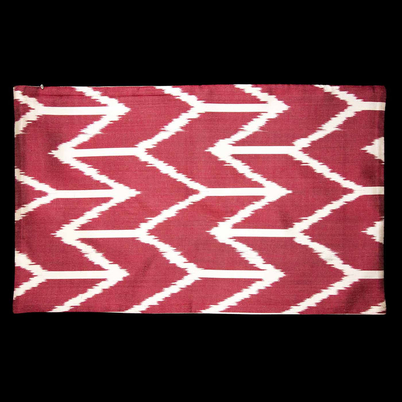 Ikat Pillowcover, Red and White