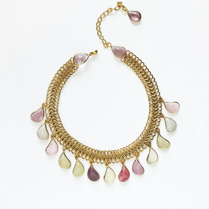 Loulou De La Falaise Teardrop Short Necklace, Beige