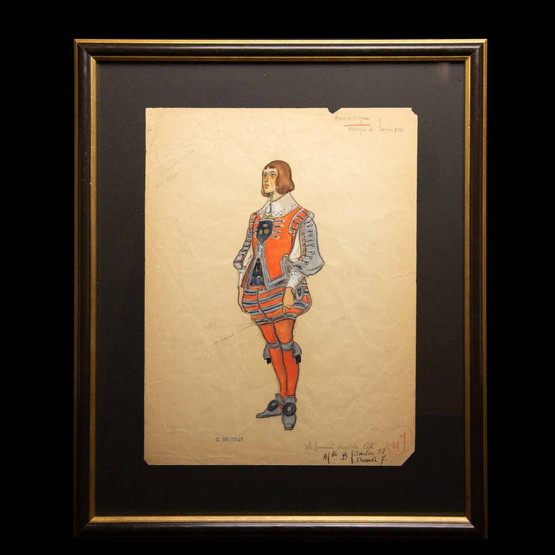 Original Opera Costume Design, Charles Betout , Large