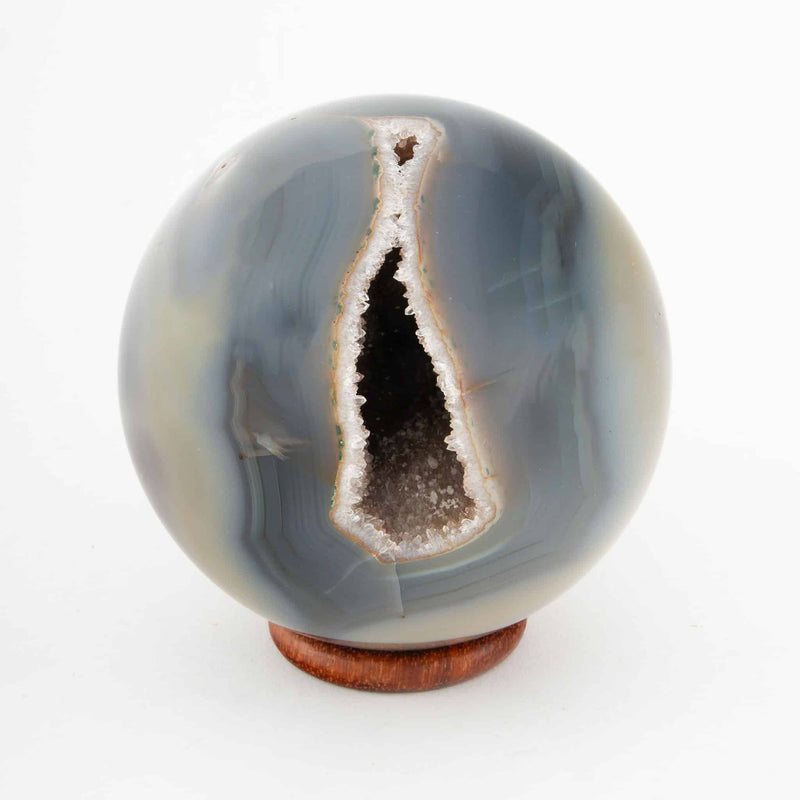 Agate Geode Sphere, 4"