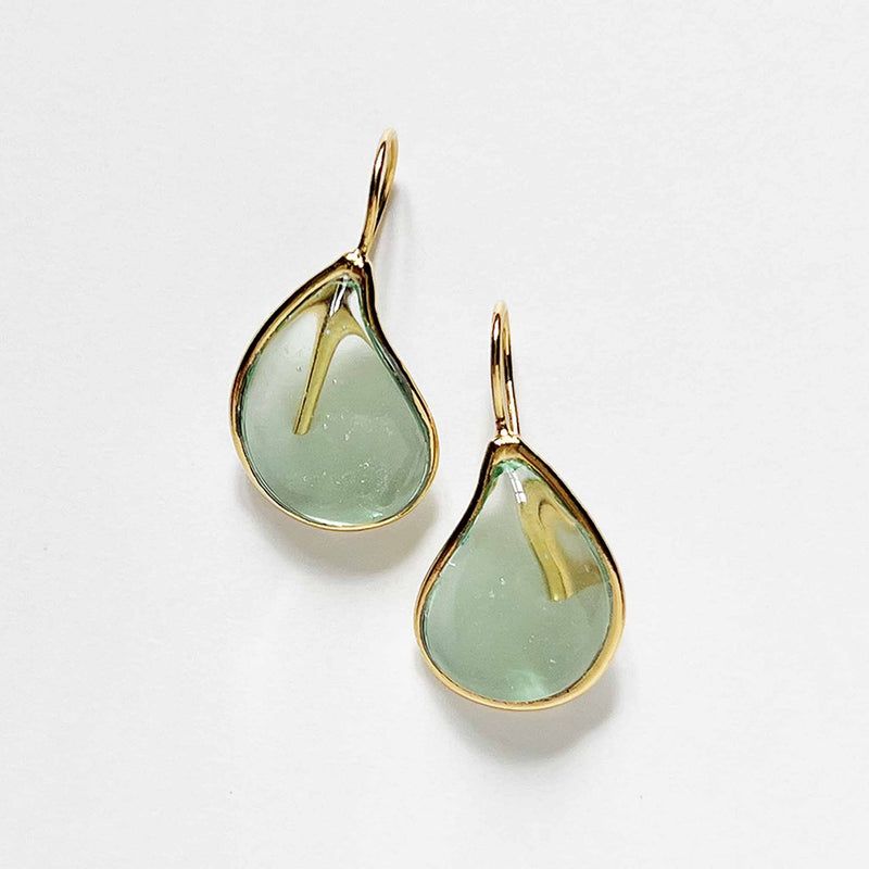 Loulou de la Falaise Teardrop Earrings, Light Green