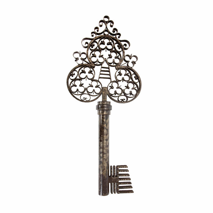 Antique European Locksmith’s Trade Sign in the Form of a Key, 40"H