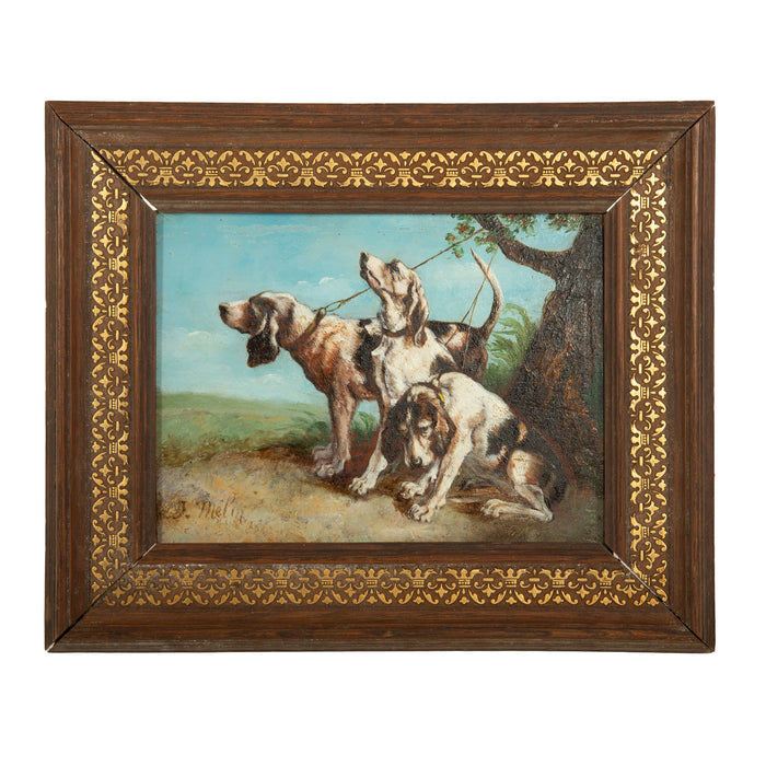 Joseph Urbain Melin, Relay of Hunting Dogs at Rest, 19th Century