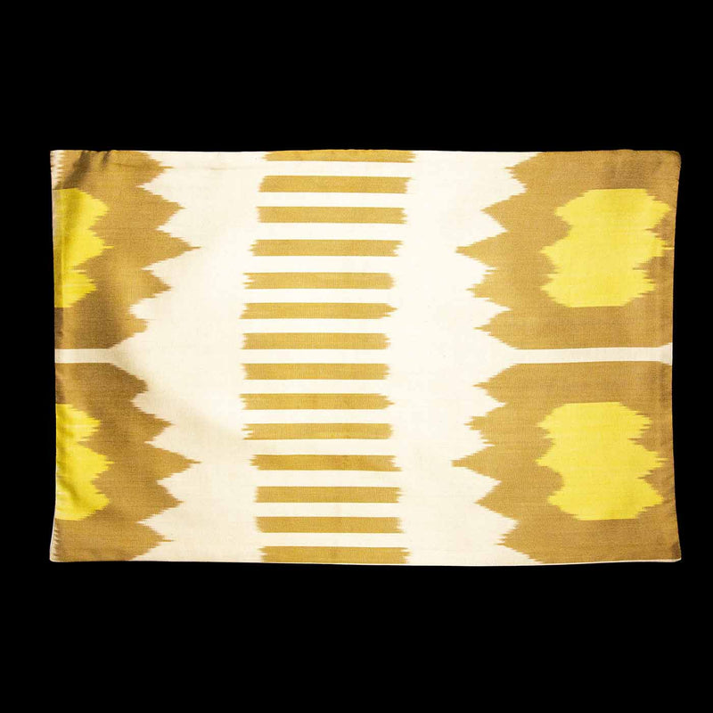 Ikat Pillowcover, Yellow & Gold
