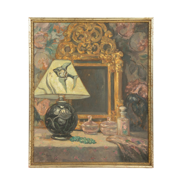Mid-Century French Interior with Painted Fish Lamp — M. Peyzin