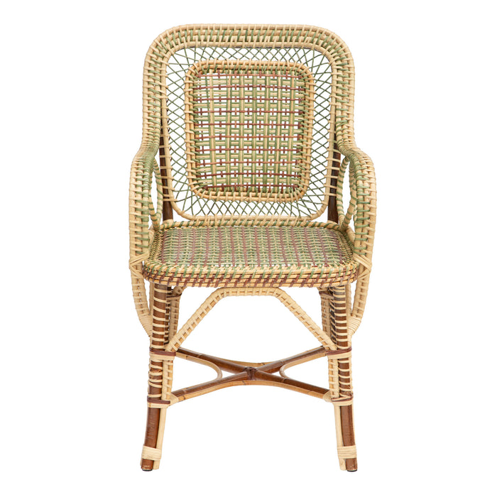 Green Marshan Rattan Armchair by Creel and Gow