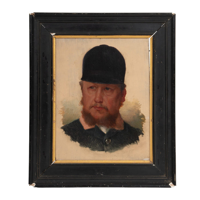 19th Century Portrait of a Hunter, Oil on Panel