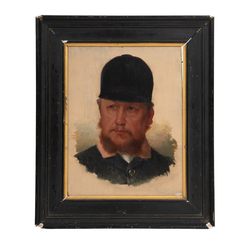 19th Century Portrait of a Hunter, Oil on Panel