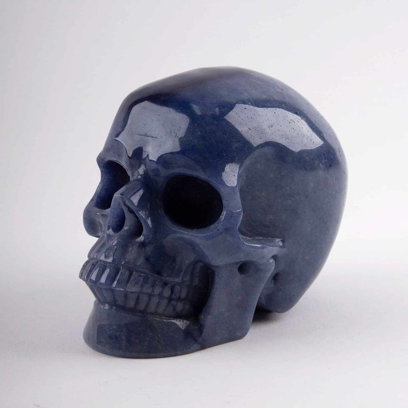 Blue Calcite Skull, 4"