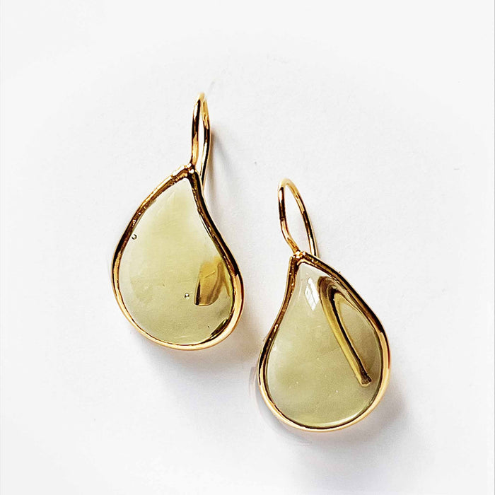 Loulou de la Falaise Teardrop Earrings, Lime Blossom