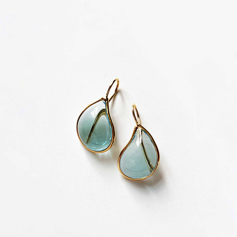 Loulou de la Falaise Teardrop Earrings, Aqua