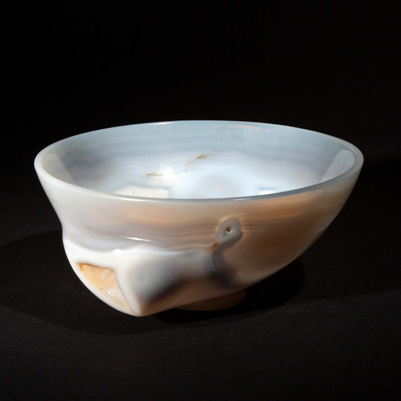 Agate Geode Stone Bowl 6"