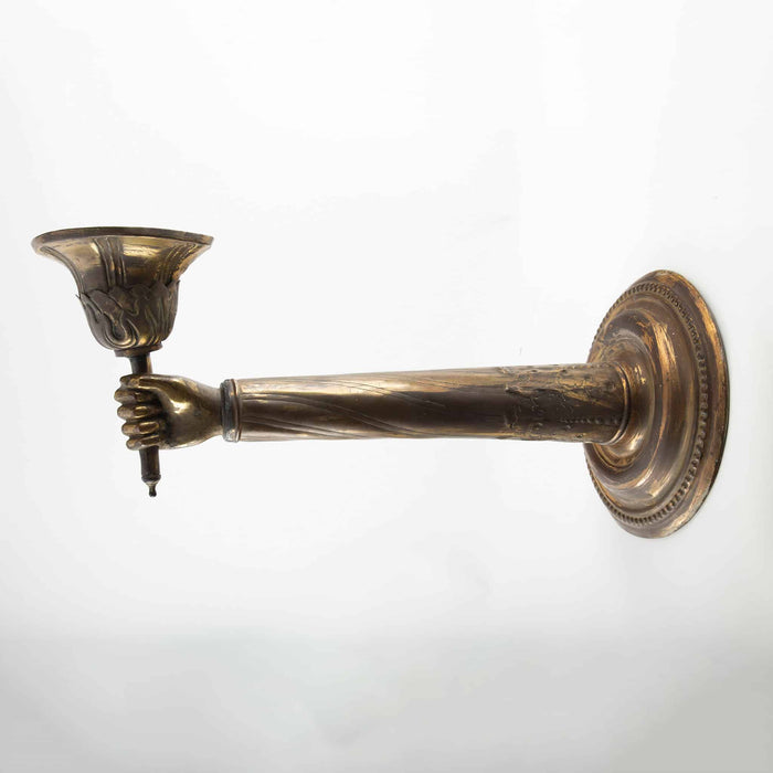 19th Century Single Brass Arm Sconce