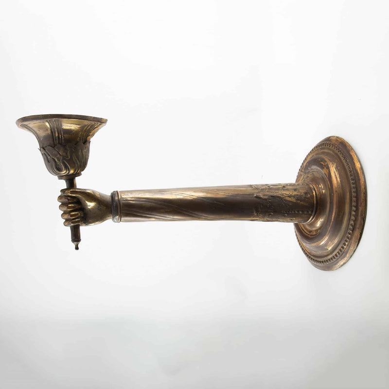 19th Century Single Brass Arm Sconce