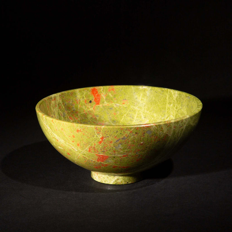 Unakite Stone Bowl, 6"