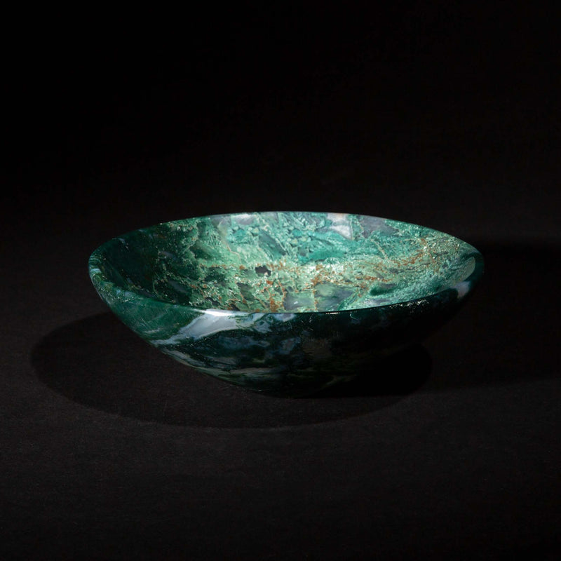 Moss Agate Bowl, 5"