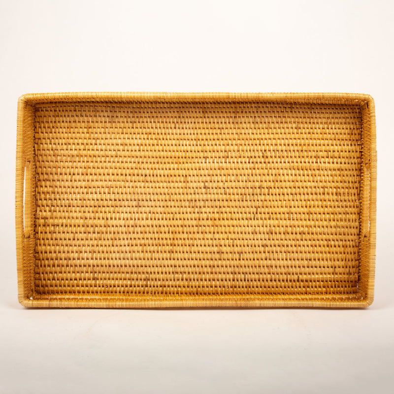 Knotted Rattan Rectangular Trays